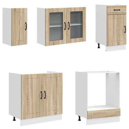 8 Piece Kitchen Cabinet Set "Lucca" Sonoma Oak Engineered Wood