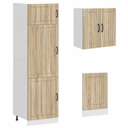 8 Piece Kitchen Cabinet Set "Lucca" Sonoma Oak Engineered Wood