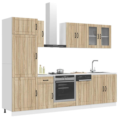 8 Piece Kitchen Cabinet Set "Lucca" Sonoma Oak Engineered Wood