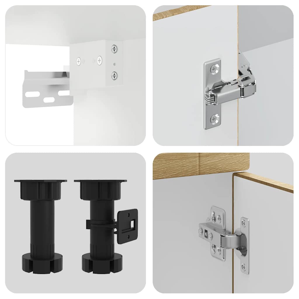 8 Piece Kitchen Cabinet Set Porto Sonoma Oak Engineered Wood