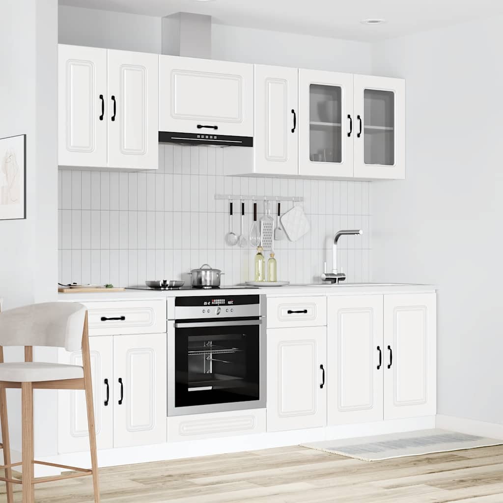 8 Piece Kitchen Cabinet Set "Kalmar" High Gloss White