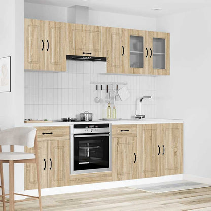 8 Piece Kitchen Cabinet Set "Kalmar" Sonoma Oak Engineered Wood