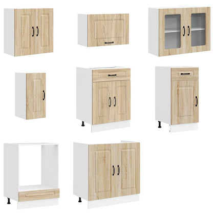 8 Piece Kitchen Cabinet Set "Kalmar" Sonoma Oak Engineered Wood