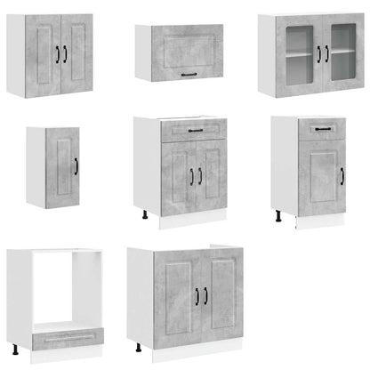 8 Piece Kitchen Cabinet Set "Kalmar" Concrete Grey
