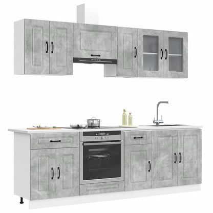 8 Piece Kitchen Cabinet Set "Kalmar" Concrete Grey