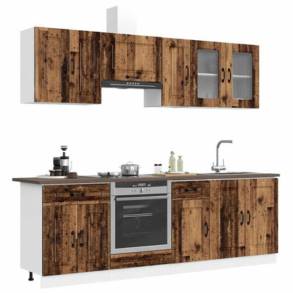 8 Piece Kitchen Cabinet Set Kalmar Old Wood Engineered Wood