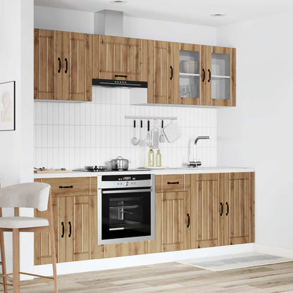 8 Piece Kitchen Cabinet Set "Kalmar" Artisan Oak Engineered Wood