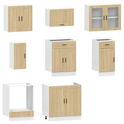 8 Piece Kitchen Cabinet Set Porto Sonoma Oak Engineered Wood