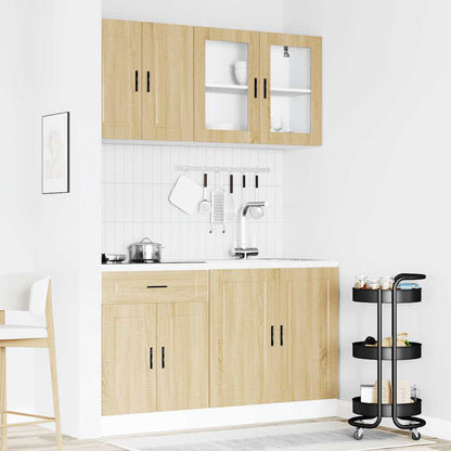 4 Piece Kitchen Cabinet Set Porto Sonoma Oak Engineered Wood