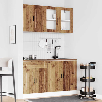 4 Piece Kitchen Cabinet Set Porto Old Wood Engineered Wood