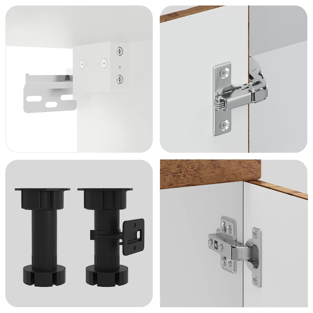 11 Piece Kitchen Cabinet Set Kalmar Old Wood Engineered Wood demonstrating the dishwasher panel for a cohesive kitchen appearance.