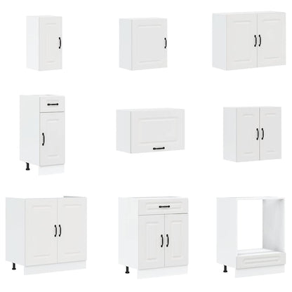 14 Piece Kitchen Cabinet Set Kalmar White Engineered Wood