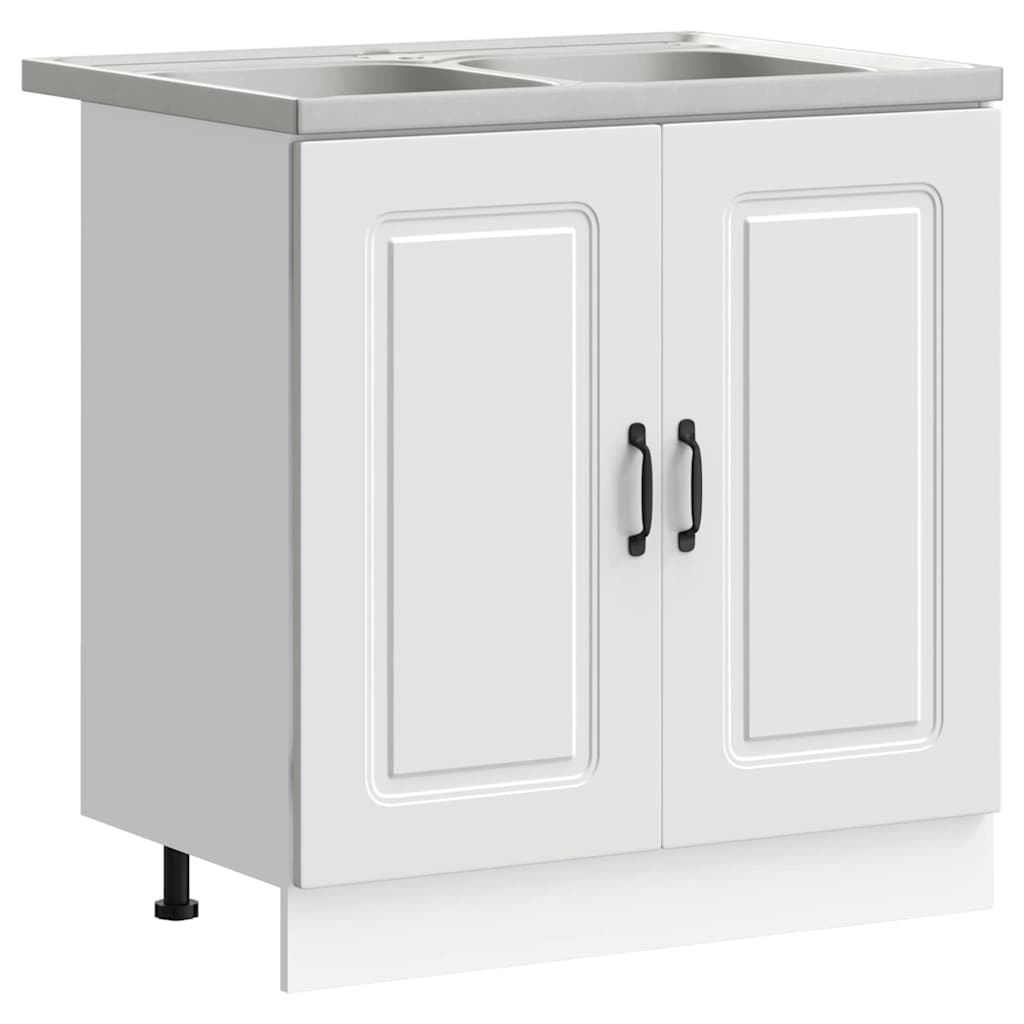 Kitchen Cabinet Kalmar White 80 x 46 x 81.5 cm Engineered Wood