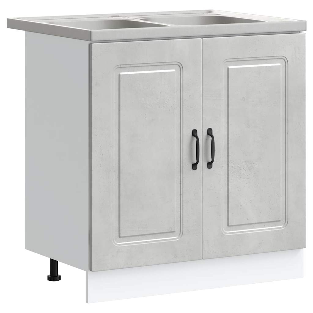 Kitchen Cabinet Kalmar Concrete Grey 80 x 46 x 81.5 cm