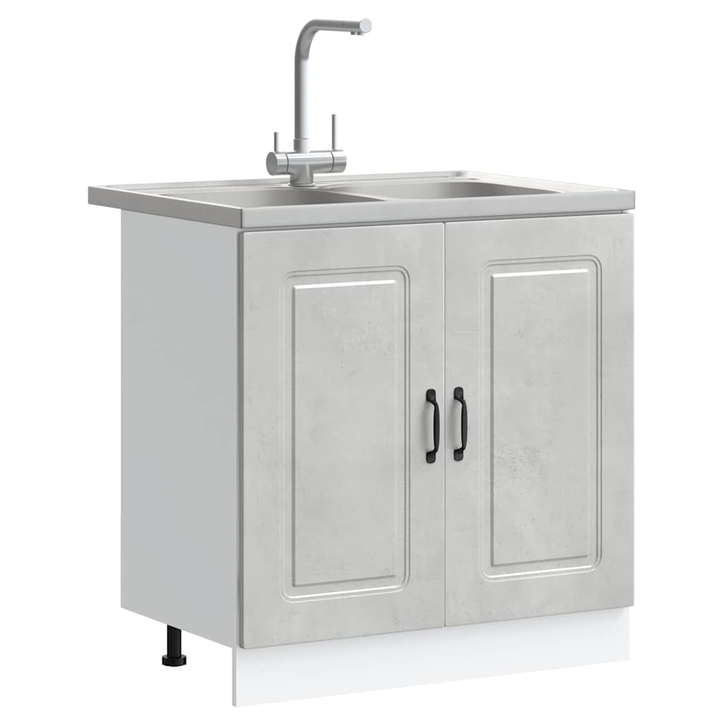 Kitchen Cabinet Kalmar Concrete Grey 80 x 46 x 81.5 cm