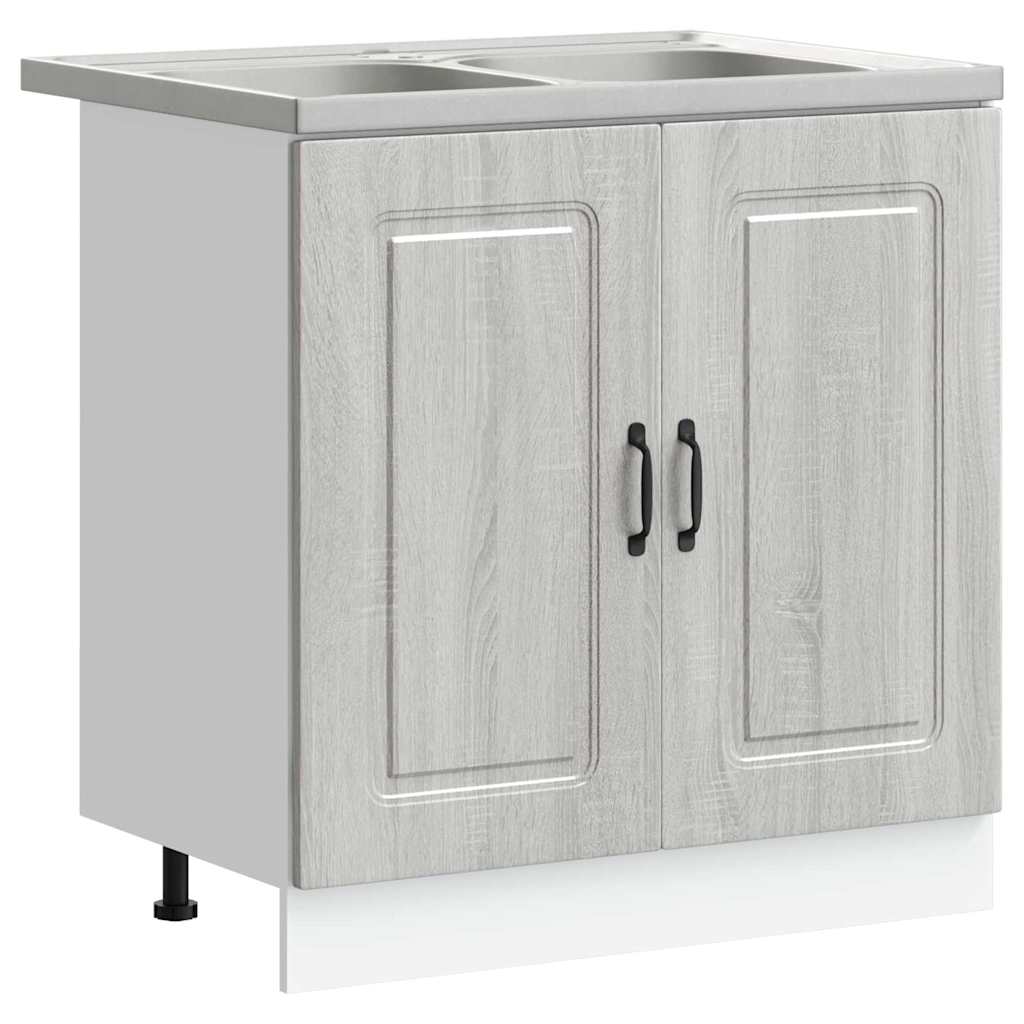 Kitchen Cabinet with Door Kalmar Grey Sonoma 80 x 46 x 81.5 cm