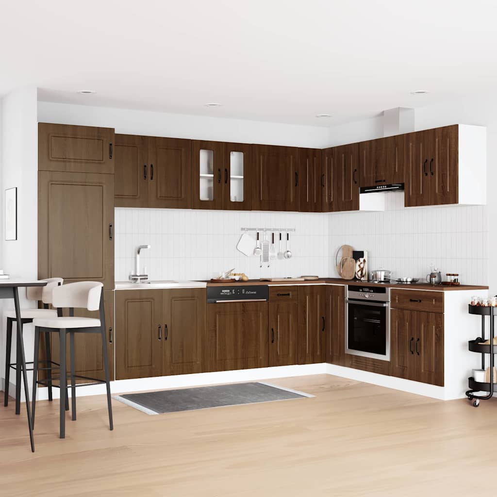 Kitchen Cabinet with Storage Kalmar Brown Oak 80 x 46 x 81.5 cm