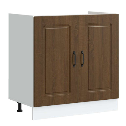 Kitchen Cabinet with Storage Kalmar Brown Oak 80 x 46 x 81.5 cm