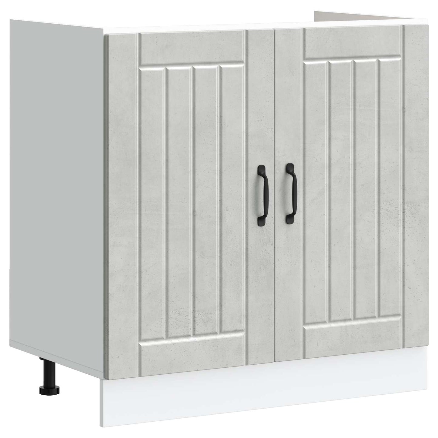 Sink Base Cabinet Lucca 2 pcs Concrete Grey Engineered Wood