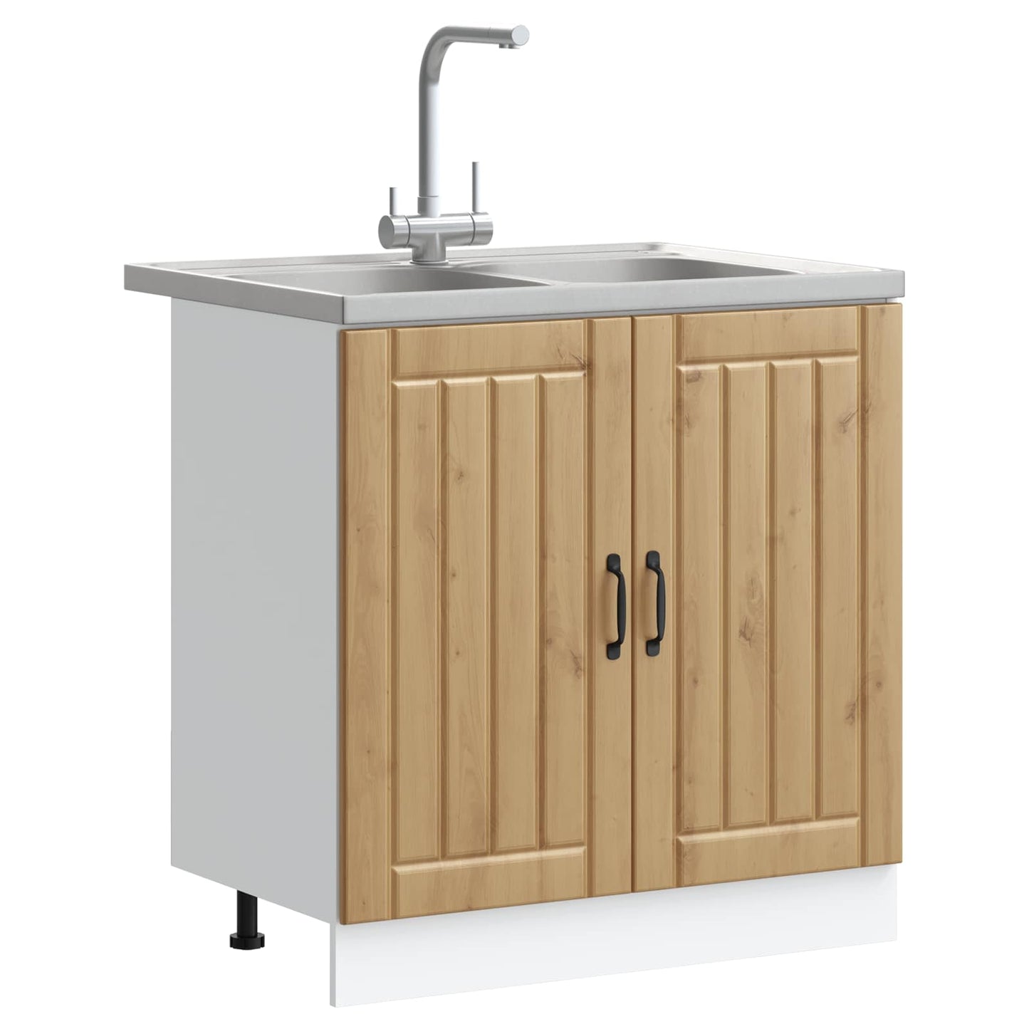 Sink Base Cabinet Lucca 2 pcs Artisan Oak Engineered Wood