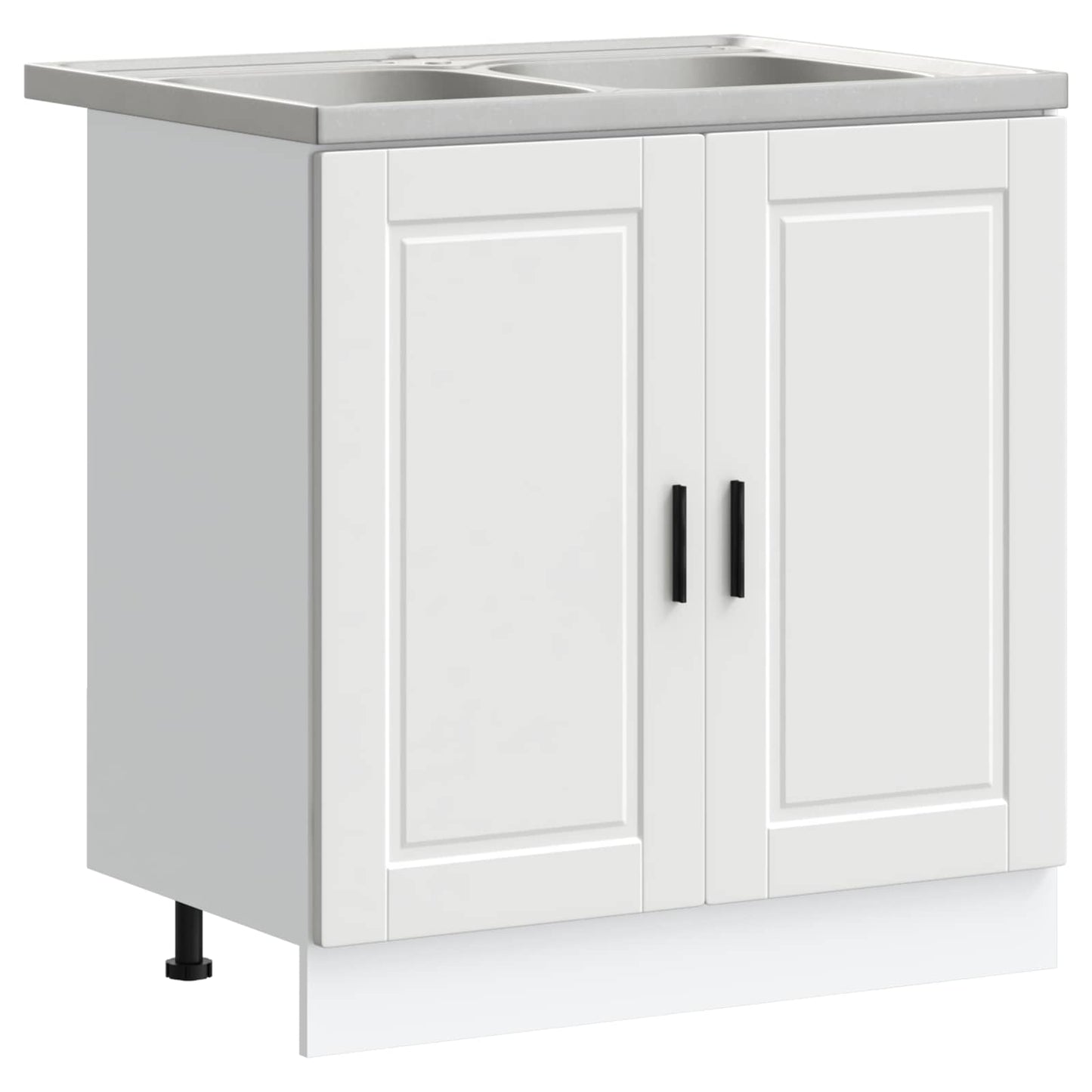 Sink Base Cabinet with Door Porto 2 pcs White Engineered wood