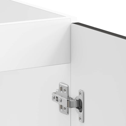 Sink Base Cabinet with Door Porto 2 pcs Black Engineered wood