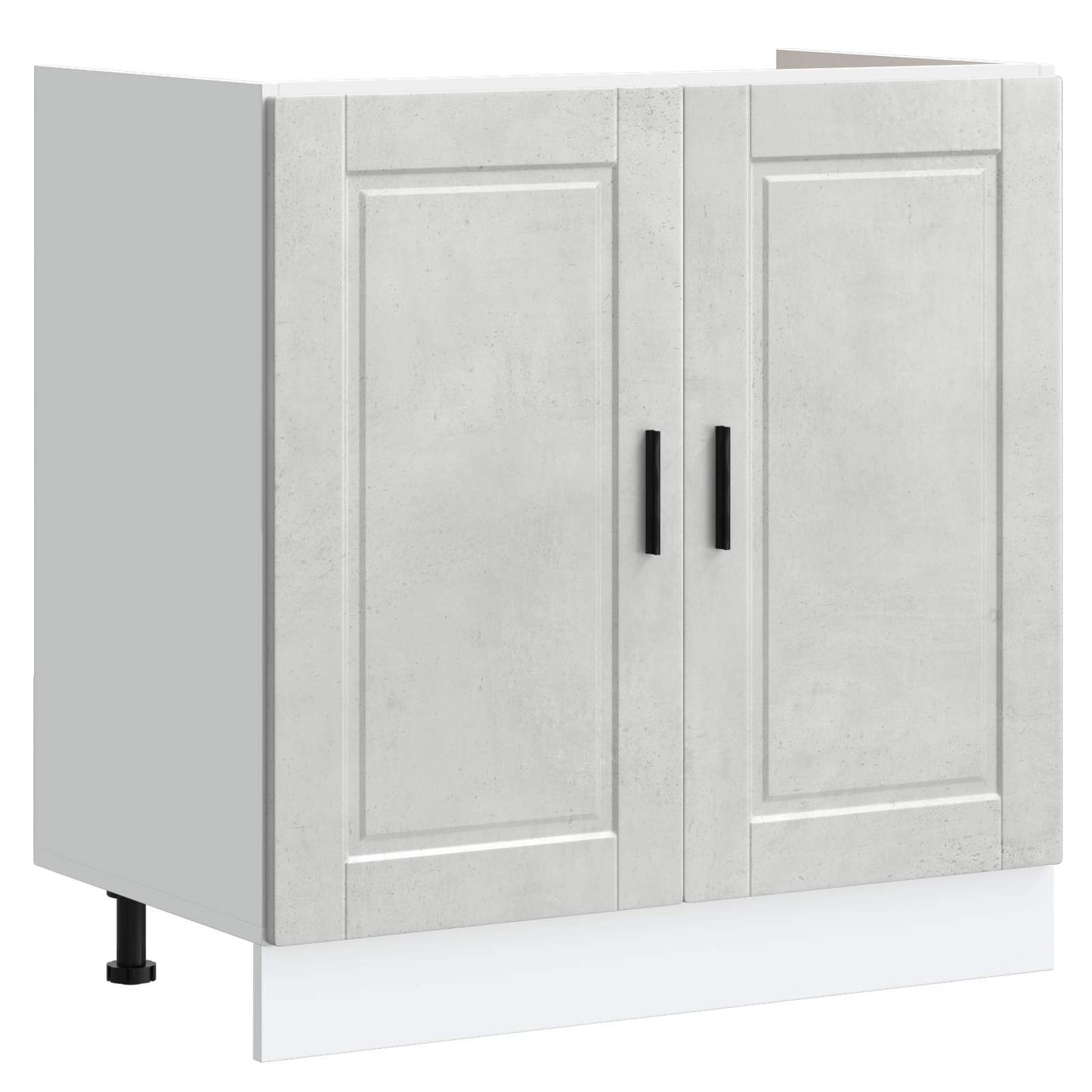 Sink Base Cabinet with Storage Porto 2 pcs Grey Engineered wood