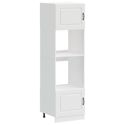 Oven Cabinets 2 pcs Kalmar White Engineered Wood