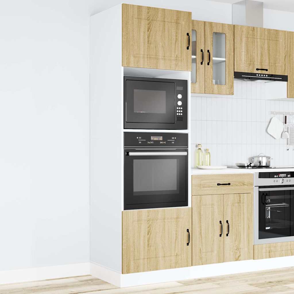 Oven Cabinets 2 pcs Kalmar Sonoma Oak Engineered Wood