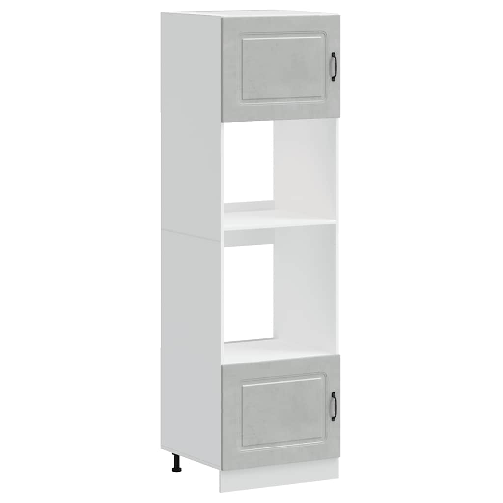 Oven Cabinets 2 pcs Kalmar Concrete Grey Engineered Wood