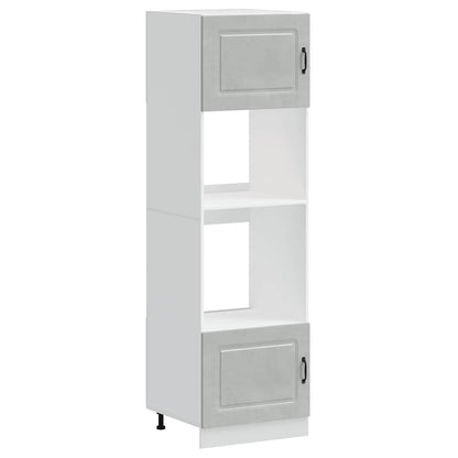 Oven Cabinets 2 pcs Kalmar Concrete Grey Engineered Wood