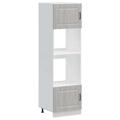 Oven Cabinets 2 pcs Kalmar Grey Sonoma Engineered Wood