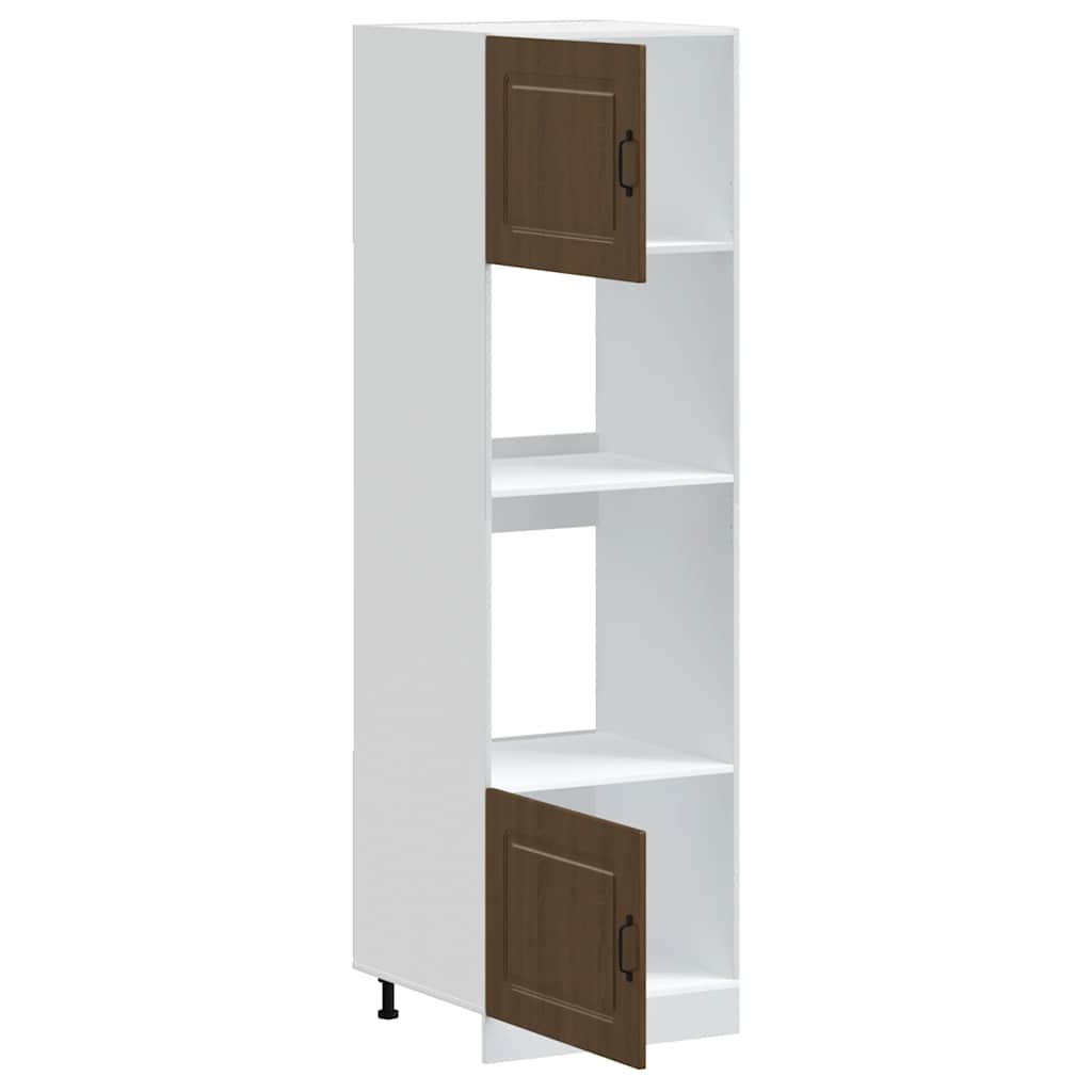 Oven Cabinets 2 pcs Kalmar Brown Oak Engineered Wood
