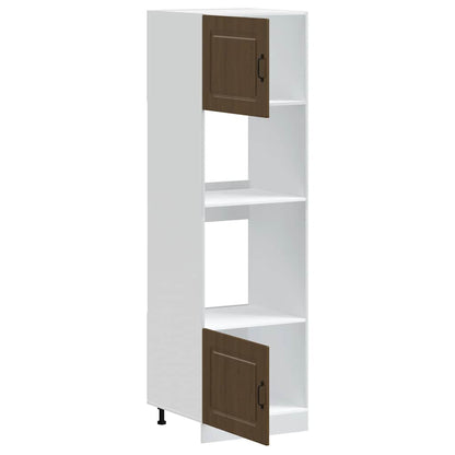 Oven Cabinets 2 pcs Kalmar Brown Oak Engineered Wood