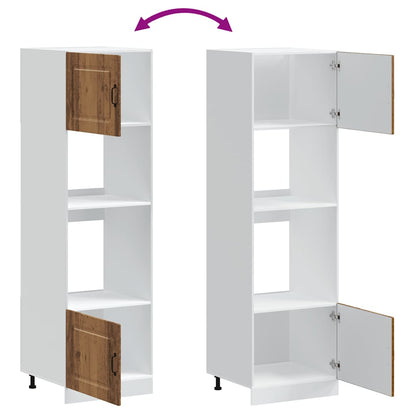 Oven Cabinets 2 pcs Kalmar Old Wood Engineered Wood