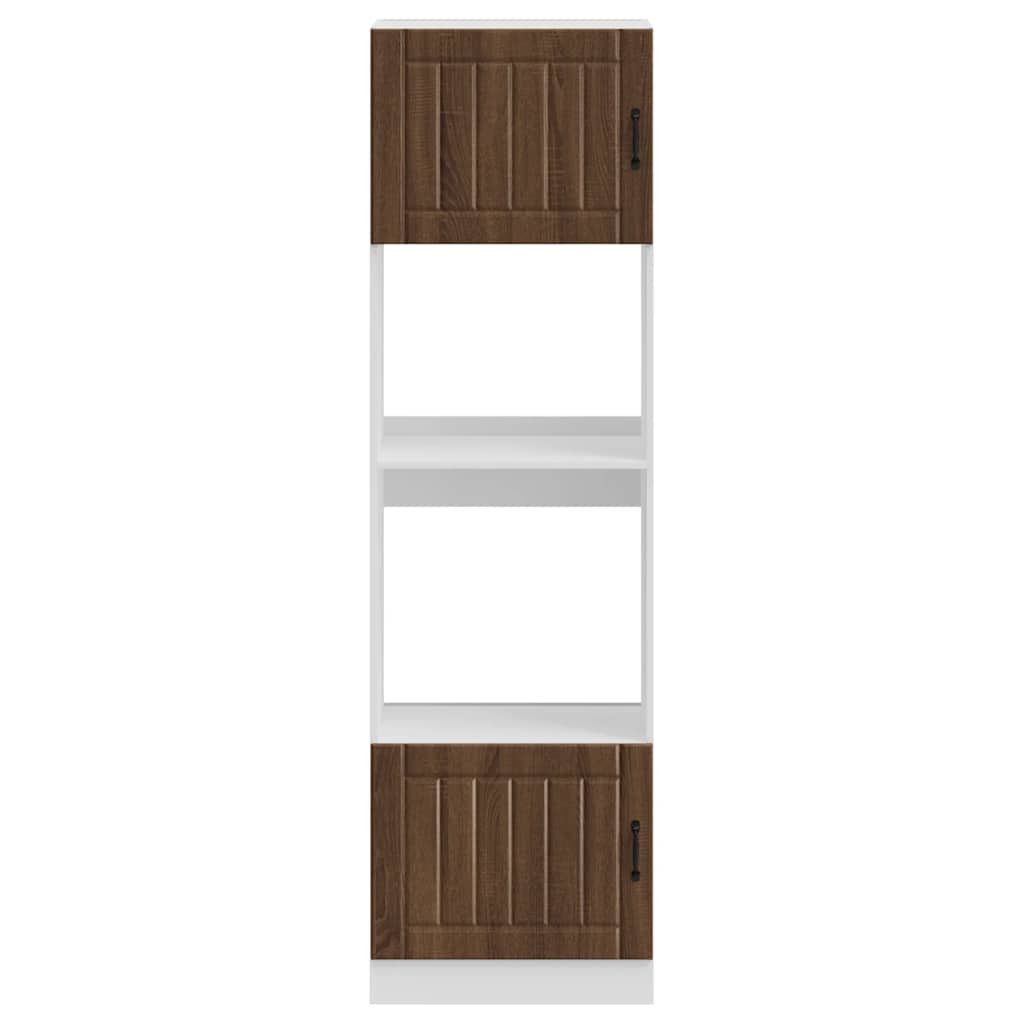 Oven Cabinets 2 pcs Lucca Brown Oak Engineered Wood