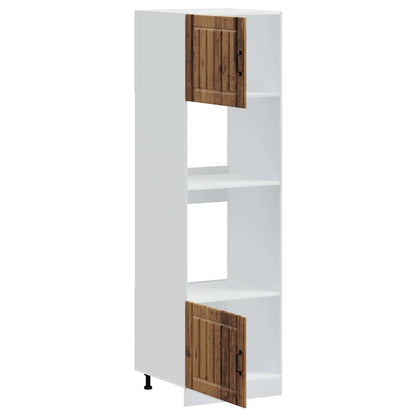 Oven Cabinets 2 pcs Lucca Old Wood Engineered Wood