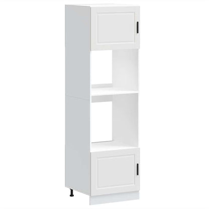 Oven Cabinets 2 pcs Porto White Engineered Wood