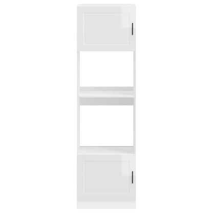 Oven Cabinets 2 pcs Porto Gloss White Engineered Wood
