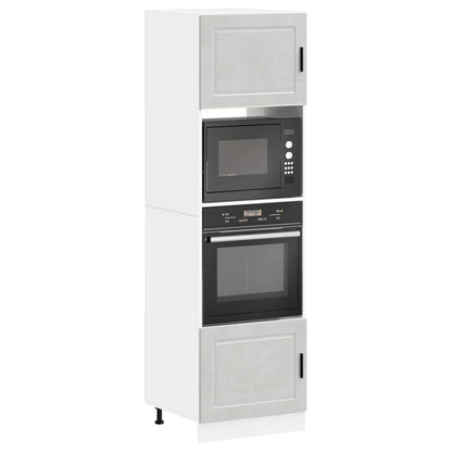 Oven Cabinets 2 pcs Porto Concrete Grey Engineered Wood