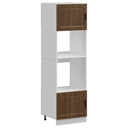 Oven Cabinets 2 pcs Porto Brown Oak Engineered Wood