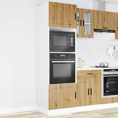 Oven Cabinets 2 pcs Porto Artisan Oak Engineered Wood