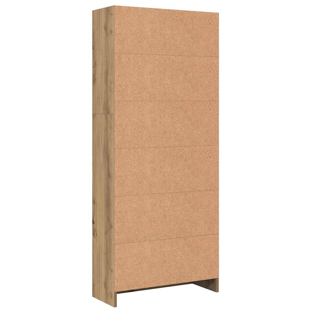 Bookcase Artisian Oak 60x24x143 cm Engineered Wood