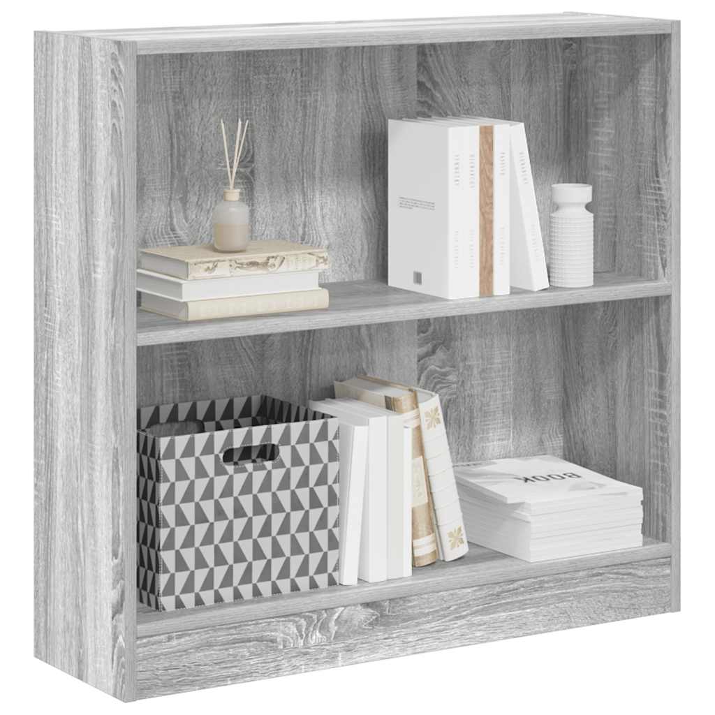 Bookcase Grey Sonoma 80x24x76 cm Engineered Wood
