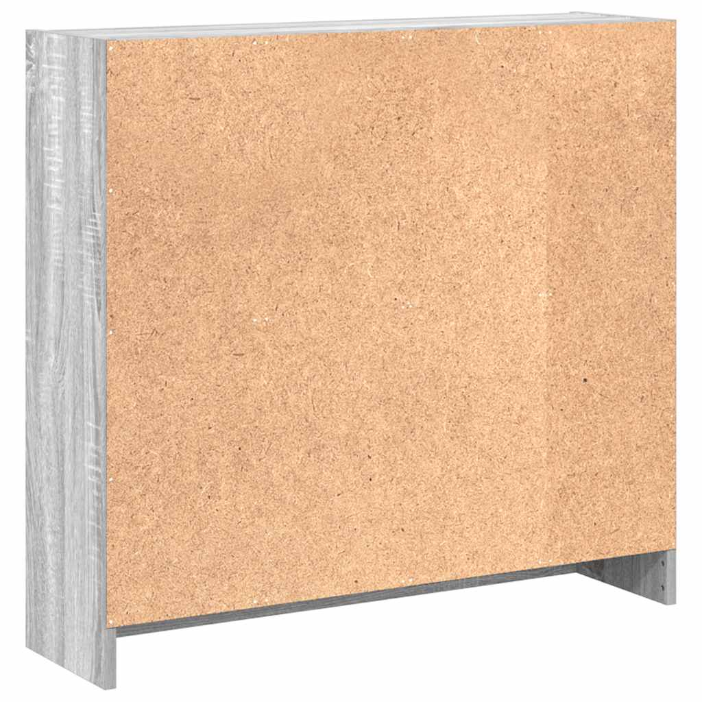 Bookcase Grey Sonoma 80x24x76 cm Engineered Wood