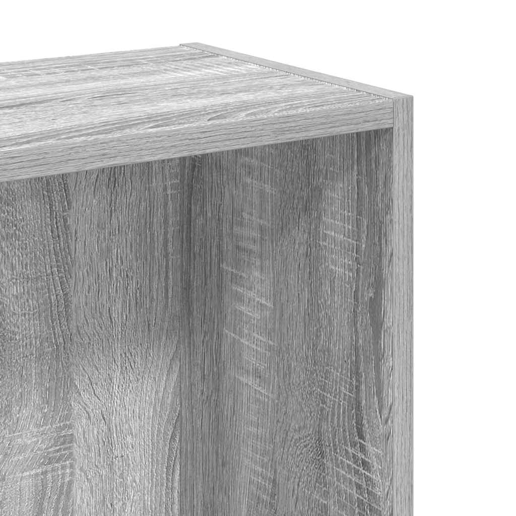 Bookcase Grey Sonoma 80x24x76 cm Engineered Wood