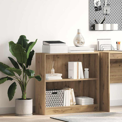 Bookcase Artisian Oak 80x24x76 cm Engineered Wood