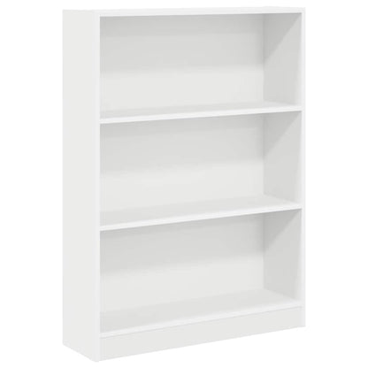 Bookcase White 80x24x109 cm Engineered Wood