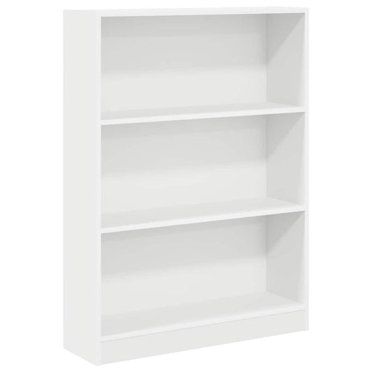 Bookcase White 80x24x109 cm Engineered Wood