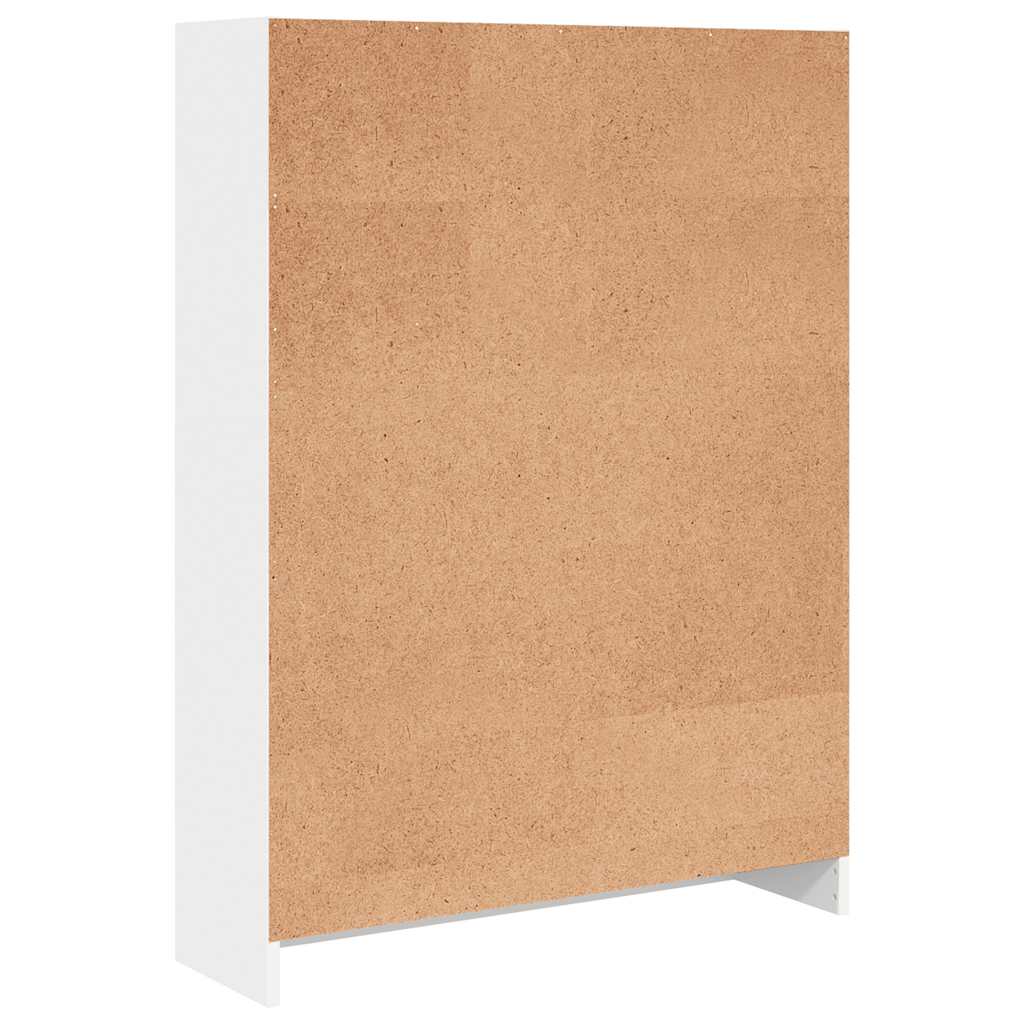 Bookcase White 80x24x109 cm Engineered Wood